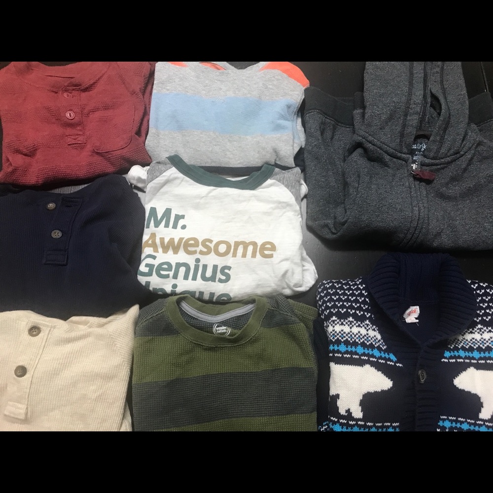 Lot of 8 Boys Shirts/Sweaters (5T)